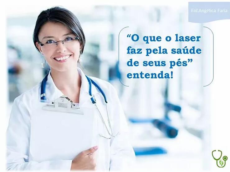 O laser estimula o crescimento da unha e favorece a melhora da micose de unha!